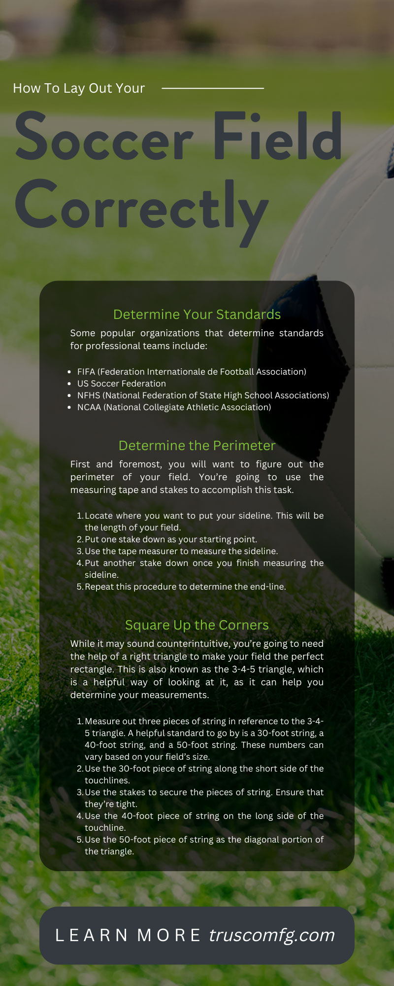 How To Lay Out Your Soccer Field Correctly